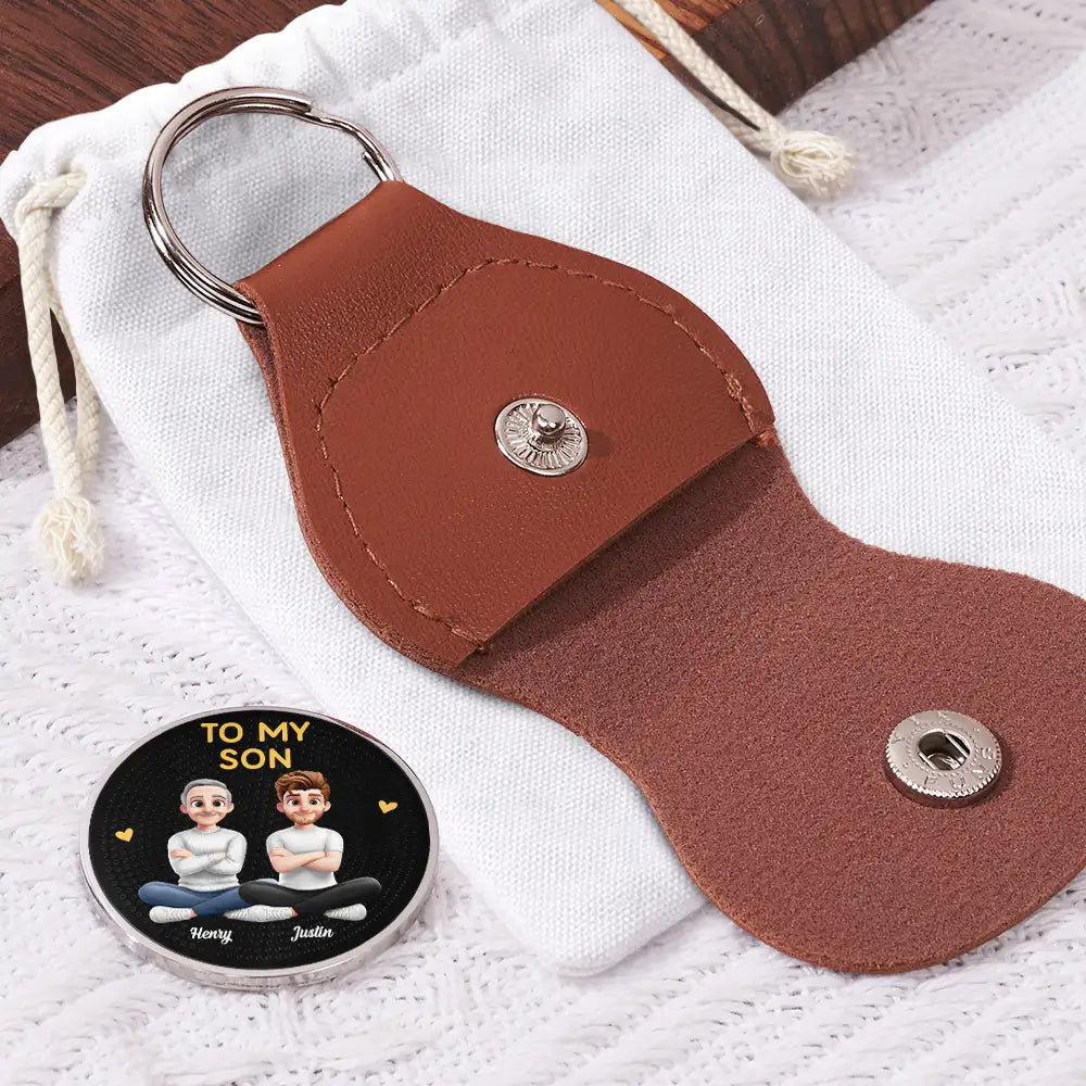 Gift For Daughter,Happy,New Mom,Gift For Women,Top Market,Dad - Daughters (Adult),Gift For Son,Mom - Sons,Dad - Sons,Gift For Grandkids,New Dad - The Only Thing Better Than Being Your Father - Personalized Leather Pocket Hug