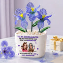 Mom - Daughters (Adult), Gift For Daughter, Love - The Only Thing Better Than Being Your Mother - Personalized Glass Flower Plant Pot