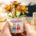 Mom - Daughters (Adult), Gift For Daughter, Love - The Only Thing Better Than Being Your Mother - Personalized Glass Flower Plant Pot