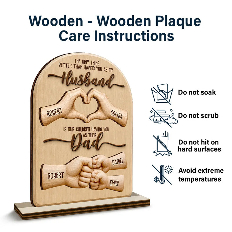 Gift For Father,Top Market,Grateful,Vector - The Only Thing Better Than Having You As Husband - Personalized Custom Shaped Wooden Plaque