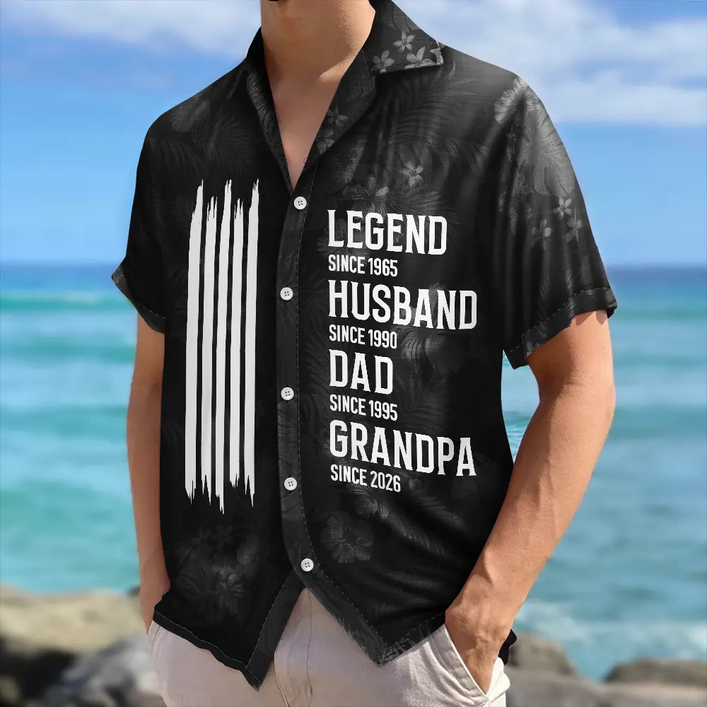 The Original Legend Legend Husband Daddy Grandpa - Personalized Hawaiian Shirt