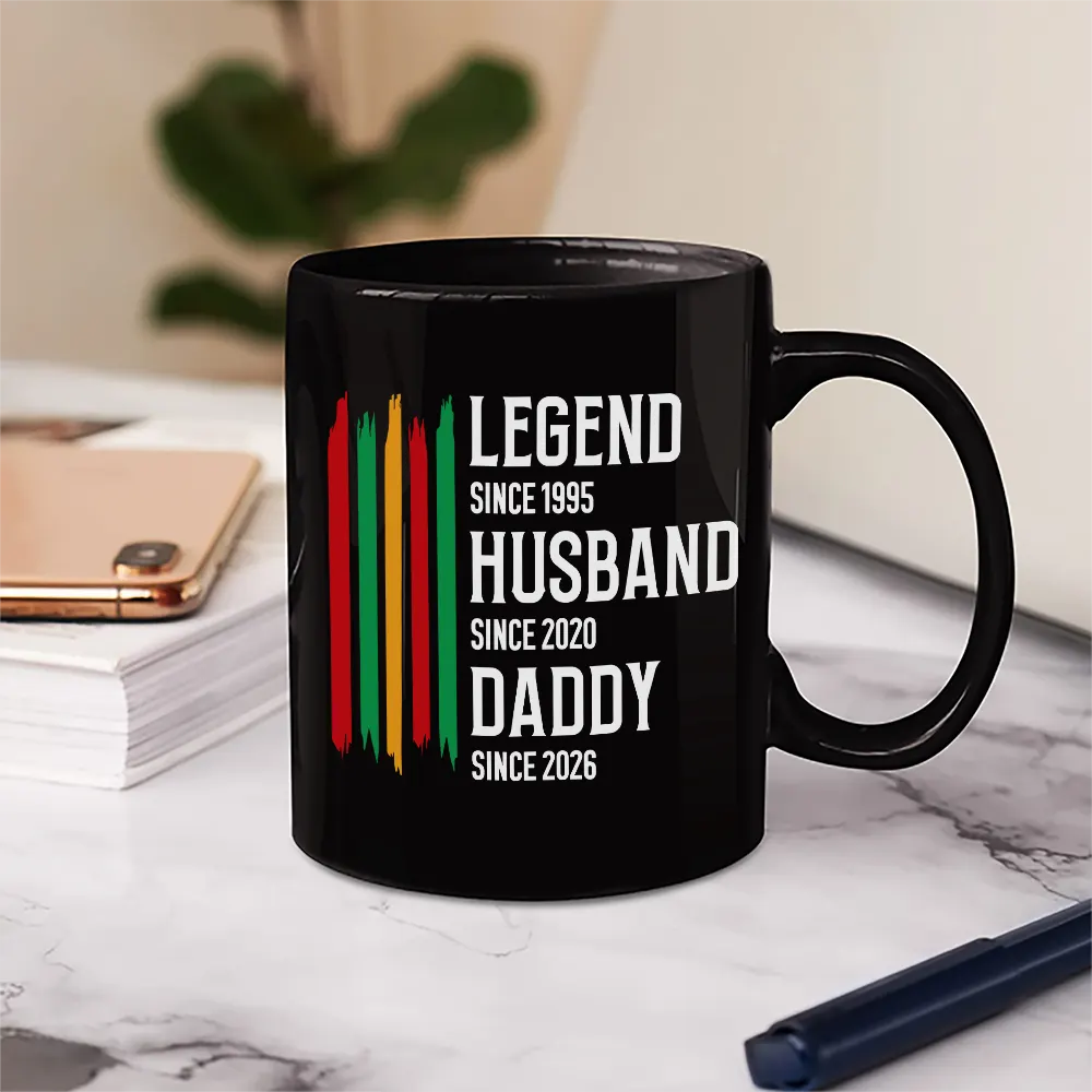 Gift For Father,Gift For Grandpa,Independence Day,Gift For Husband,Afro Dad,Non-Eng,Icon,Proud - The Original Legend Legend Husband Daddy Grandpa - Personalized Mug