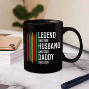 Gift For Father,Gift For Grandpa,Independence Day,Gift For Husband,Afro Dad,Non-Eng,Icon,Proud - The Original Legend Legend Husband Daddy Grandpa - Personalized Mug