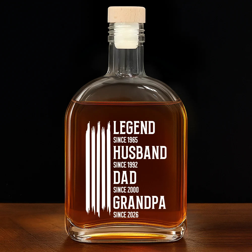 The Original Legend Legend Husband Daddy Grandpa - Personalized Whiskey Bottle