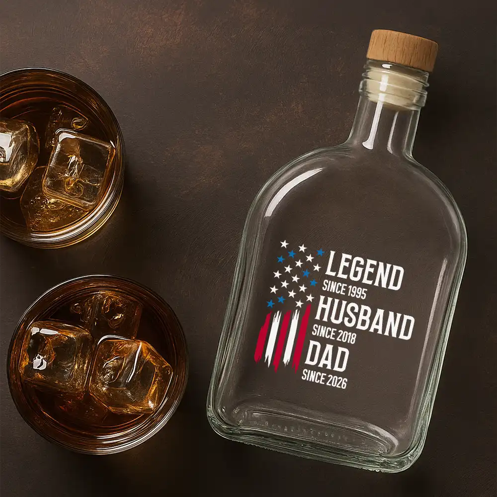 Gift For Grandpa,Dad's Hobby,Afro Dad,Gift For Men,Independence Day,Happy,Top Market - The Original Legend Legend Husband Daddy Grandpa - Personalized Whiskey Bottle