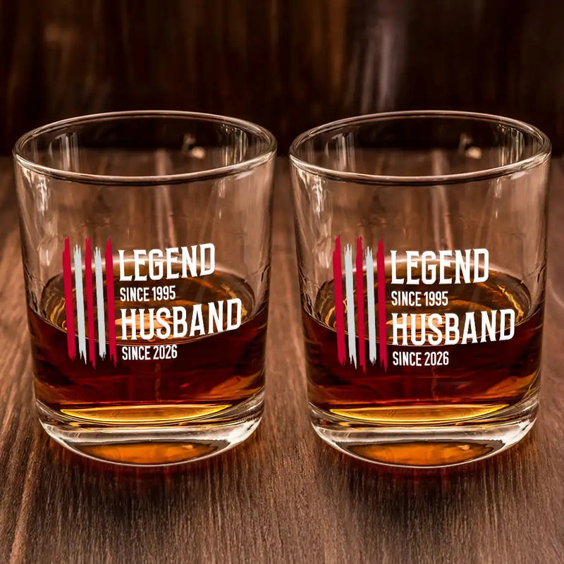 Gift For Grandpa,Dad's Hobby,Afro Dad,Gift For Men,Independence Day,Happy,Top Market - The Original Legend Legend Husband Daddy Grandpa - Personalized Whiskey Glass