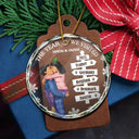 Gift For Couples, Gift For Husband, Gift For Wife, Gift For Boyfriend, Gift For Girlfriend, Christmas, Travel, Happy - The Year We Visited Travel Ornament Side View - Personalized Circle Glass Ornament