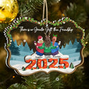 Gift For Bestie,Christmas,Gift For Sisters,Gift For Brothers,Gift For Sibling,Cousin,Love - There Is No Greater Gift Than Friendship - Personalized 2-Layered Mix Ornament
