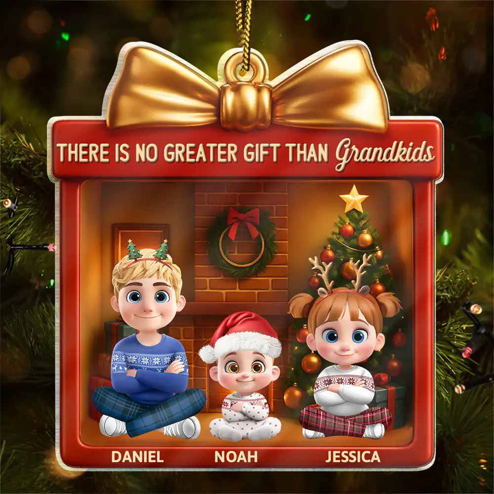 There's No Greater Gift Than Grandkids - Personalized Custom Shaped Acrylic Ornament