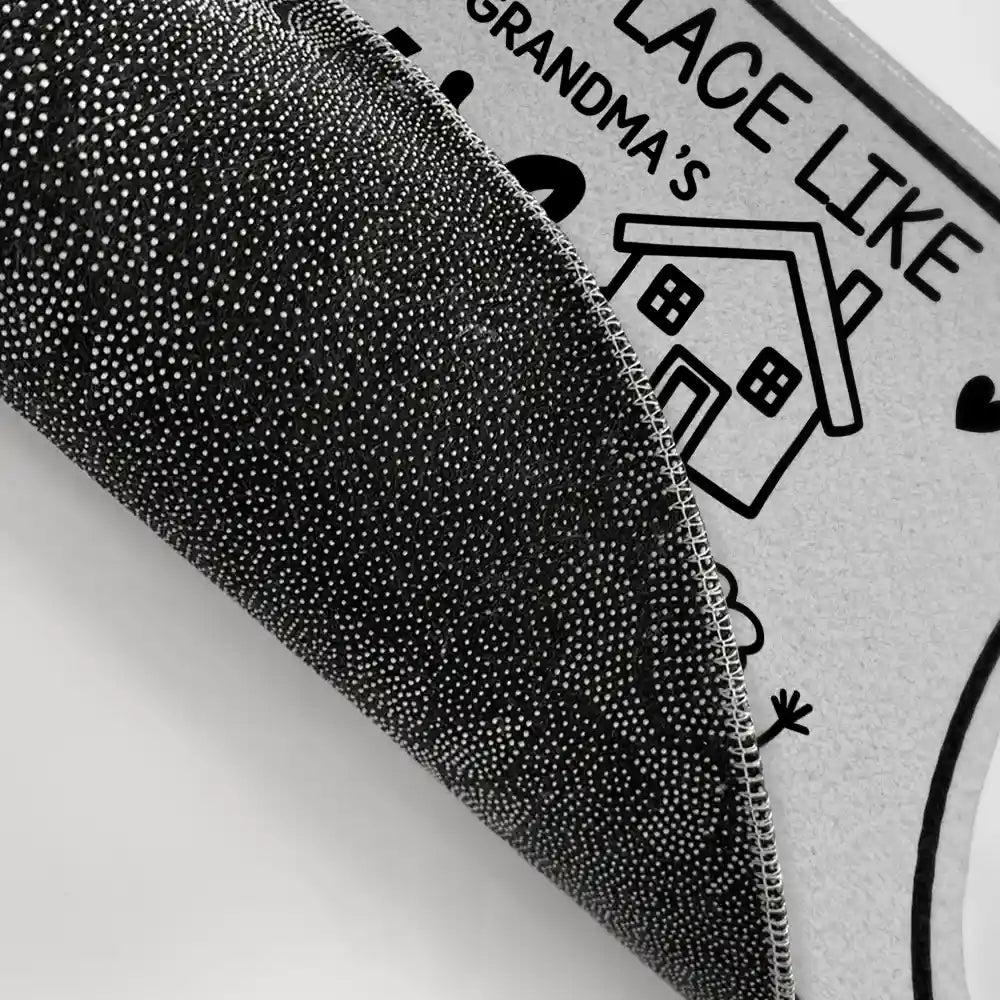 Gift For Grandma,Grandma,Grandkids,Gift For Grandpa,Grandpa - Grandkids,Gift For Grandparents - There's No Place Like Grandma House Stick Figure - Personalized Doormat