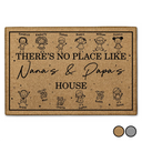 Gift For Grandpa, Gift For Grandma, Gift For Grandparents, Parents, Happy - There's No Place Like Nana Papa's House Grandparents - Personalized Doormat