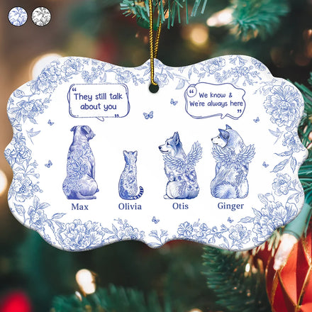 They Still Talk About You Toile - Personalized Medallion Ceramic Ornament