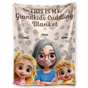 Gift For Grandma, Gift For Grandparents, Grandma - Grandkids, Happy - This Is My Grandkids Cuddling Blanket - Personalized Fleece Blanket, Sherpa Blanket