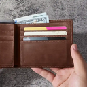 This Awesome Dog Dad Belongs To - Personalized Leather Wallet