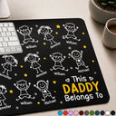 Gift For Father,Top Market,Proud,Icon - This Daddy Belongs To - Personalized Leather Desk Mat