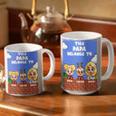 Gift For Father,Gift For Grandpa,Funny - This Daddy Belongs To Kids Pixel Art - Personalized White Edge-to-Edge Mug