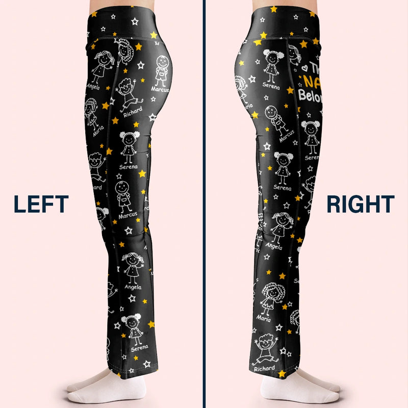 Gift For Grandparents,Gift For Grandpa,Gift For Grandma,Gift For Mother,Gift For Father,Happy,Christmas - This Grandma Mom Belongs To Kids Pet - Personalized Leggings