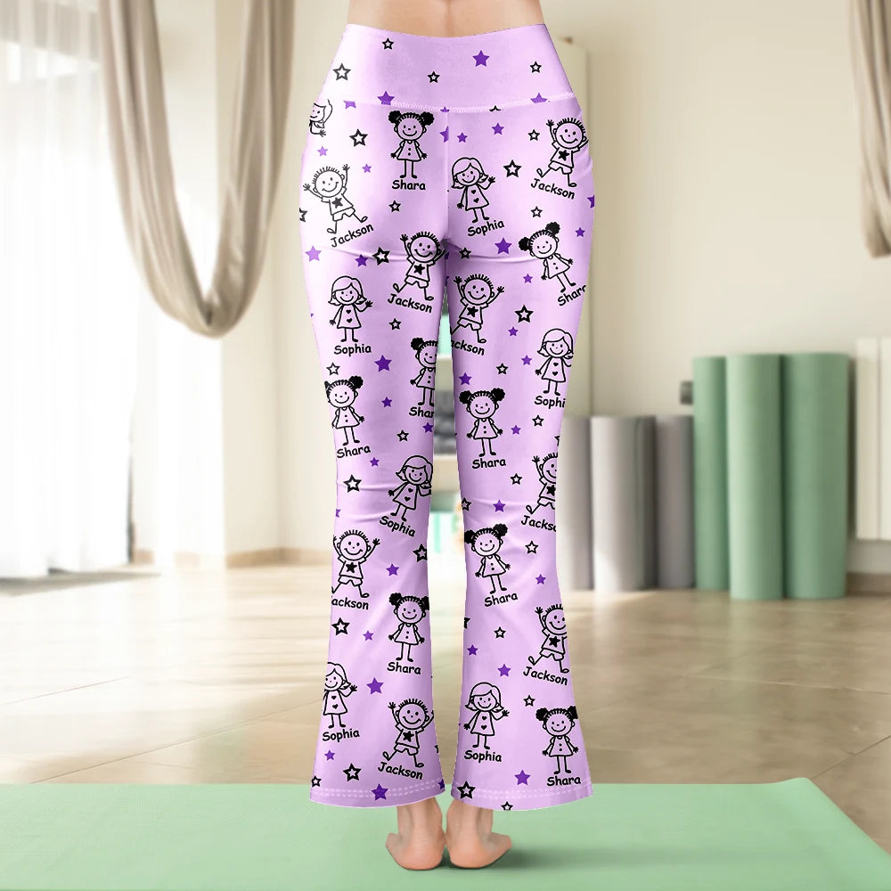 Gift For Grandparents,Gift For Grandpa,Gift For Grandma,Gift For Mother,Gift For Father,Happy,Christmas - This Grandma Mom Belongs To Kids Pet - Personalized Leggings