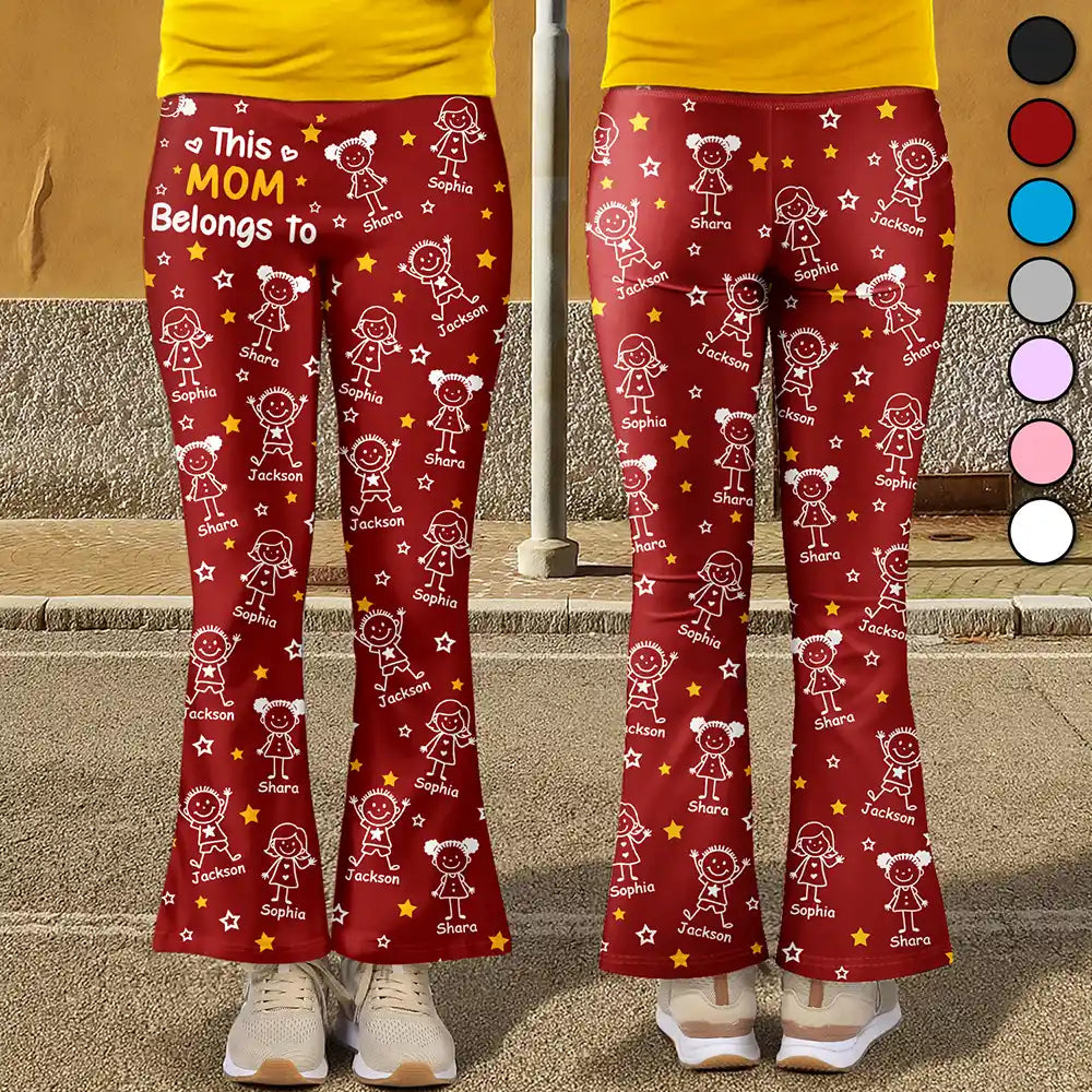 Gift For Grandparents,Gift For Grandpa,Gift For Grandma,Gift For Mother,Gift For Father,Happy,Christmas - This Grandma Mom Belongs To Kids Pet - Personalized Leggings