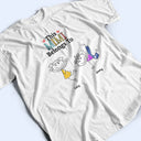 Gift For Grandma, Gift For Mother, Happy, Stick Figure - This Grandma Mommy Belongs To Funny Stick Figures - Personalized T Shirt