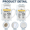 Gift For Grandma,Gift For Mother,Happy,Stick Figure - This Grandma Mommy Belongs To Kids Pet - Personalized Ceramic Flower Vase