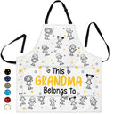 Gift For Grandpa,Gift For Grandma,Gift For Grandparents,Gift For Mother,Gift For Father,Christmas,Happy - This Grandpa Dad Belongs To Kids Pet - Personalized Apron