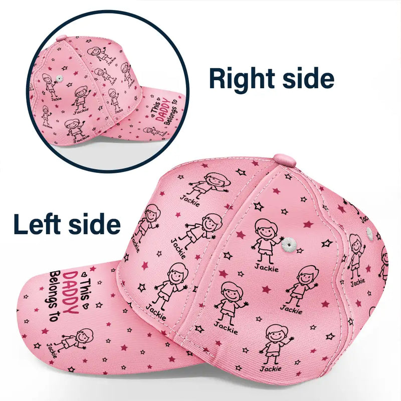 Gift For Grandpa,Gift For Grandma,Gift For Mother,Gift For Father,Happy - This Grandpa Dad Belongs To Kids Pet - Personalized Classic Cap