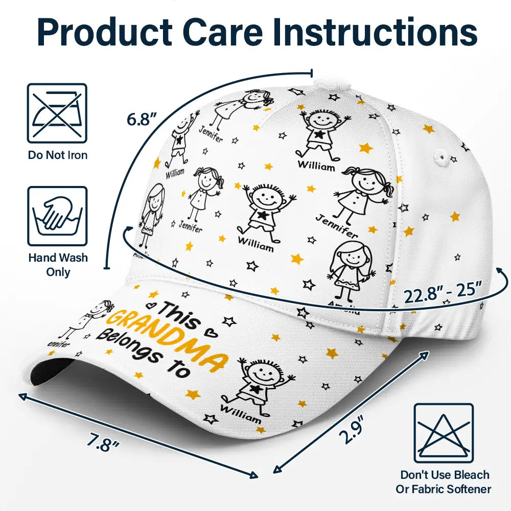 Gift For Grandpa,Gift For Grandma,Gift For Mother,Gift For Father,Happy - This Grandpa Dad Belongs To Kids Pet - Personalized Classic Cap