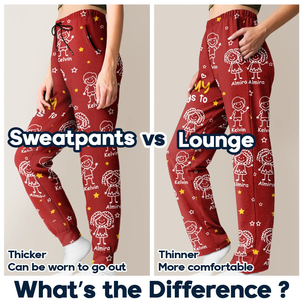 Gift For Grandpa,Gift For Kids,Gift For Father,Happy - This Grandpa Dad Belongs To Kids Pet - Personalized Pajama Pants