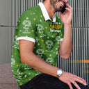 Gift For Grandpa,Gift For Father,Happy - This Grandpa Dad Belongs To Kids Pet Stick Figures - Personalized Polo Shirt