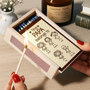 Grandpa,Grandkids,Dad,Sons,Gift For Grandpa,Gift For Father,Stick Figure - This Grandpa Dad Belongs To Kids Stick Figure - Personalized Wooden Matchbox