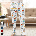 Gift For Grandpa,Gift For Grandma,Gift For Father,Gift For Mother,Happy - This Grandpa Daddy Belongs To Colorful Stick Figures - Personalized Pajama Pants