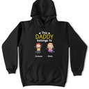 Gift For Grandpa,Gift For Grandma,Gift For Father,Gift For Mother,Happy - This Grandpa Daddy Belongs To Colorful Stick Figures - Personalized T Shirt