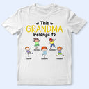 Gift For Grandpa,Gift For Grandma,Gift For Father,Gift For Mother,Happy - This Grandpa Daddy Belongs To Colorful Stick Figures - Personalized T Shirt