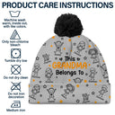 Gift For Grandparents,Gift For Grandpa,Gift For Grandma,Gift For Mother,Gift For Father,Happy,Christmas,Stick Figure - This Grandpa Grandma Belongs To Kids Pet - Personalized Bobble Beanie Hat