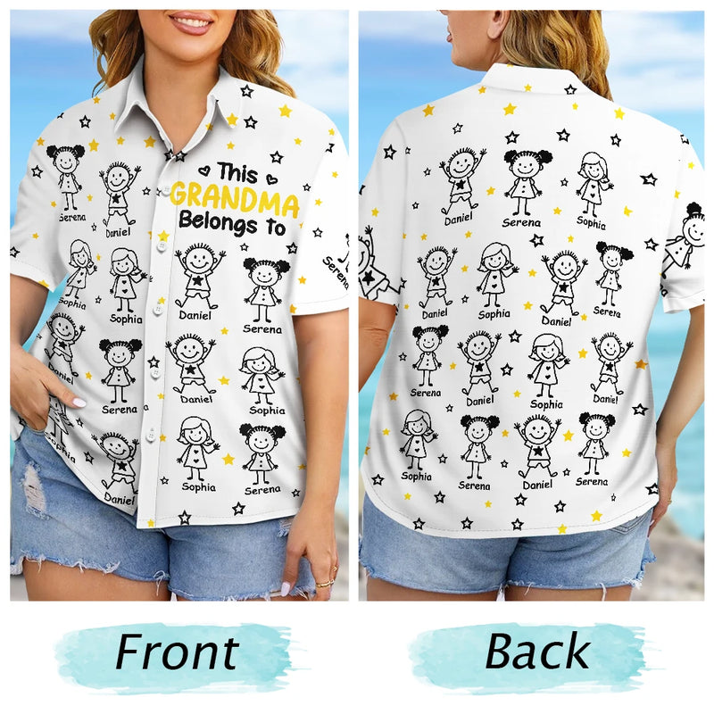 Gift For Grandparents,Gift For Grandpa,Gift For Grandma,Gift For Mother,Gift For Father,Happy,Christmas - This Grandpa Grandma Belongs To Kids Pet - Personalized Hawaiian Shirt