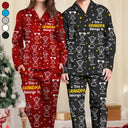 Gift For Grandparents, Gift For Grandpa, Gift For Grandma, Gift For Mother, Gift For Father, Happy, Christmas - This Grandpa Grandma Belongs To Kids Pet - Personalized Long Pajamas Set
