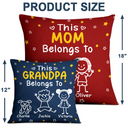 Gift For Grandparents,Gift For Grandpa,Gift For Grandma,Gift For Mother,Gift For Father,Happy,Christmas - This Grandpa Grandma Belongs To Kids Pet - Personalized Pillow