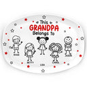 Gift For Grandpa,Gift For Grandma,Gift For Grandparents,Gift For Mother,Gift For Father,Christmas,Happy - This Grandpa Grandma Belongs To Kids Pet - Personalized Plate