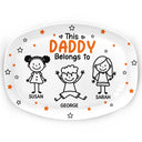 Gift For Grandpa,Gift For Grandma,Gift For Grandparents,Gift For Mother,Gift For Father,Christmas,Happy - This Grandpa Grandma Belongs To Kids Pet - Personalized Plate