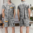 Gift For Grandparents,Gift For Grandpa,Gift For Grandma,Gift For Mother,Gift For Father,Happy,Christmas - This Grandpa Grandma Belongs To Kids Pet - Personalized Short Pajamas Set