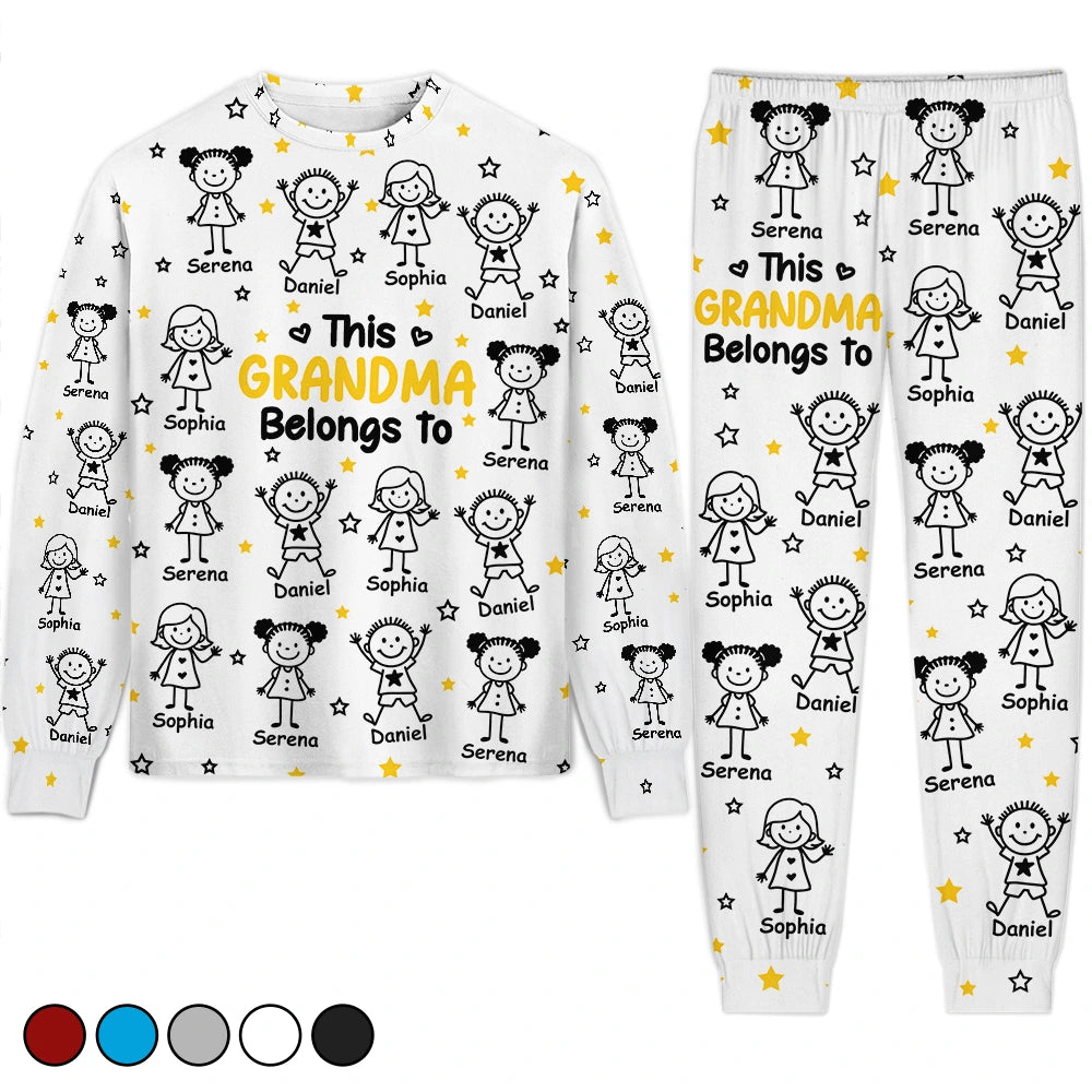 This Grandpa Grandma Belongs To Kids Pet - Personalized Unisex Pajamas Set
