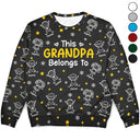 Gift For Grandpa,Gift For Grandma,Gift For Father,Gift For Mother - This Grandpa Grandma Belongs To Kids Pet - Personalized Unisex Ugly Sweater