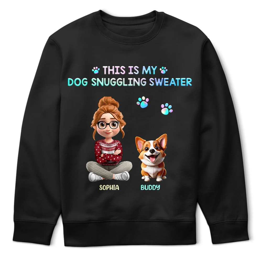 This Is My Dog Snuggling Outfit - Personalized T Shirt