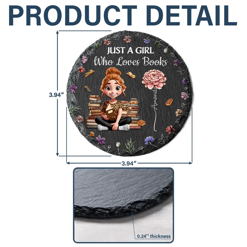 Reading,Gift For Yourself,Happy,Gift For Women,Gift For Men - This Is My Reading Coaster - Personalized Slate Coaster