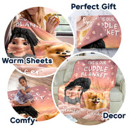 Dog Mom,Cat Mom,Pet Mom,Happy,Top Market - This Is Our Cuddle Blanket 3D Effect - Personalized Fleece Blanket, Sherpa Blanket