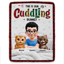 Dog Mom,Cat Mom,Pet Mom,Happy,Top Market,Pet Lovers - This Is Our Cuddling Blanket 3D Effect Dog Cat Lovers - Personalized Fleece Blanket, Sherpa Blanket