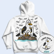 Gift For Husband,Gift For Father,Gift For Grandparents,Teacher,Non-Eng,Icon,Humorous - Tired Seagull Dad Papa Club - Personalized T Shirt
