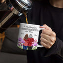 Gift For Daughter, Mom - Daughters (Adult), Love - To My Daughter Birth Flower Beautiful Hill - Personalized White Edge-to-Edge Mug