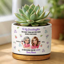 Mom - Daughters (Adult),Gift For Daughter,Love - To My Daughter Granddaughter - Personalized Ceramic Plant Pot
